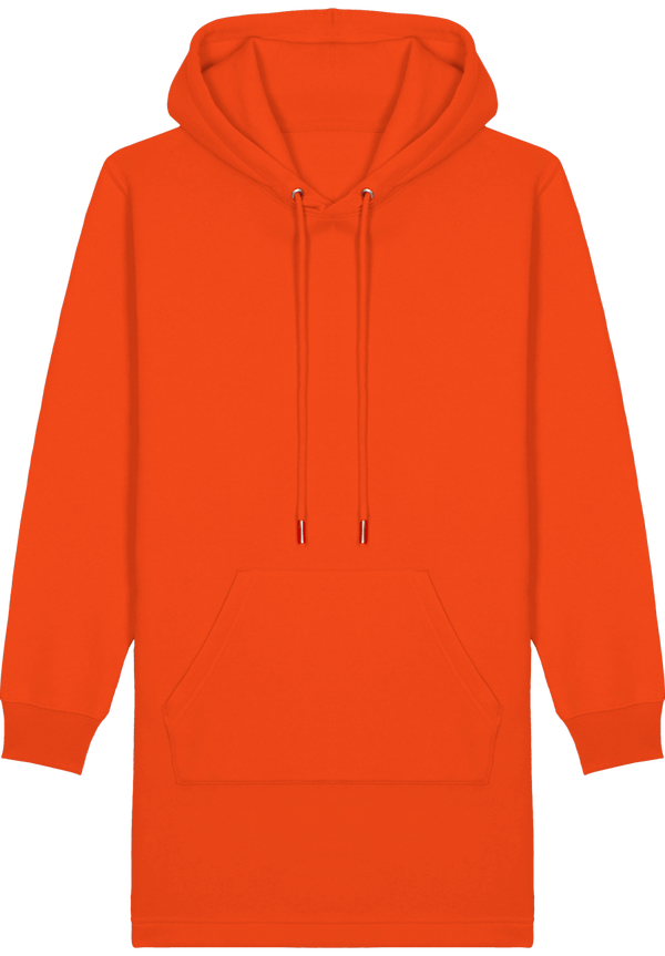 Robe sweatshirt a capuche streeter face Tangerine