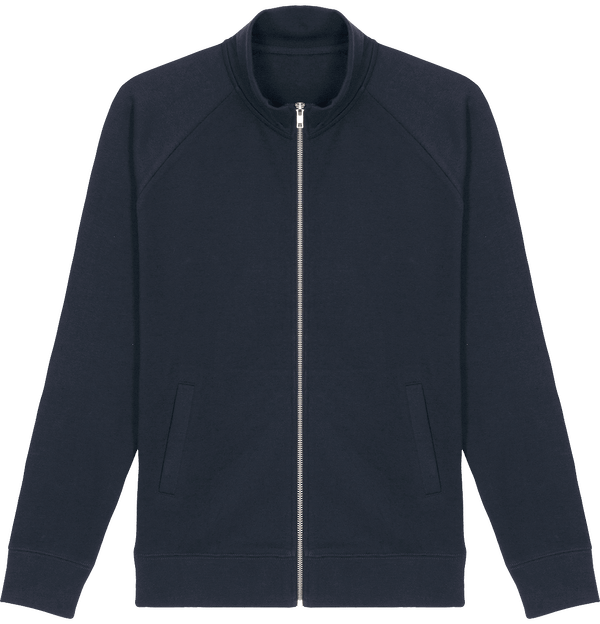 Sweat col rond zippe homme trailer face French Navy