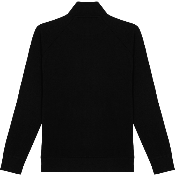 Sweat col rond zippe homme trailer dos Black