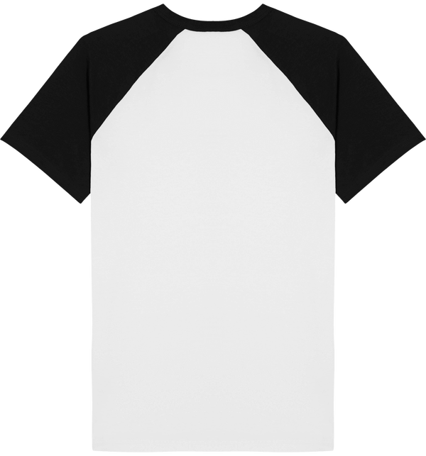 Tee shirt baseball catcher short sleeve dos White / Black