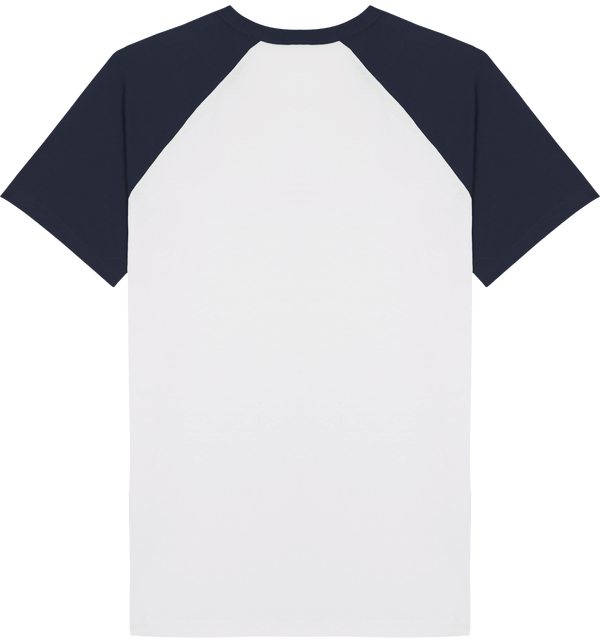 Tee shirt baseball catcher short sleeve dos White / French Navy