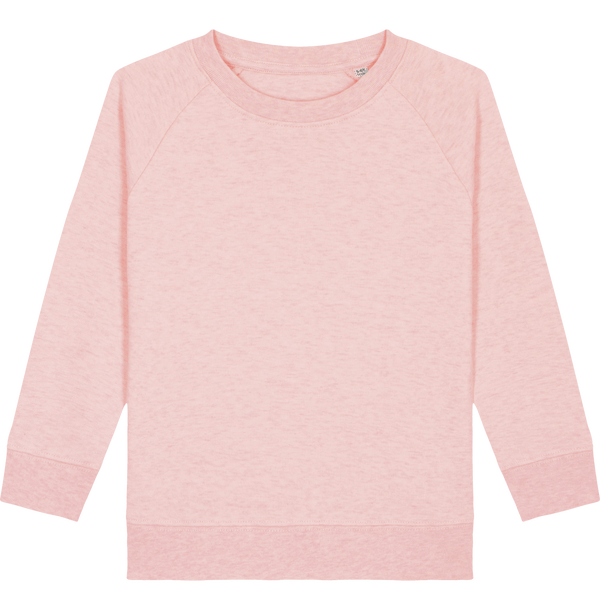 Sweat col rond enfant mini scouter face Cream Heather Pink