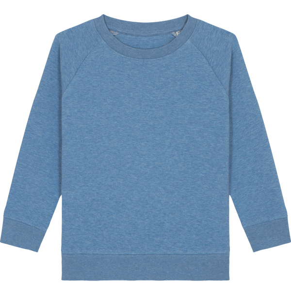 Sweat col rond enfant mini scouter face Mid Heather Blue