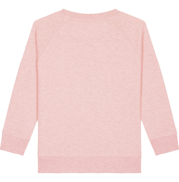 Sweat col rond enfant mini scouter dos Cream Heather Pink