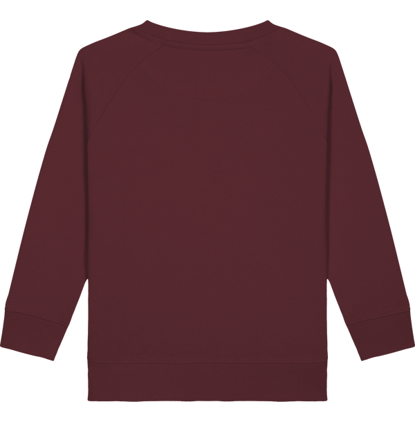 Sweat col rond enfant mini scouter dos Burgundy