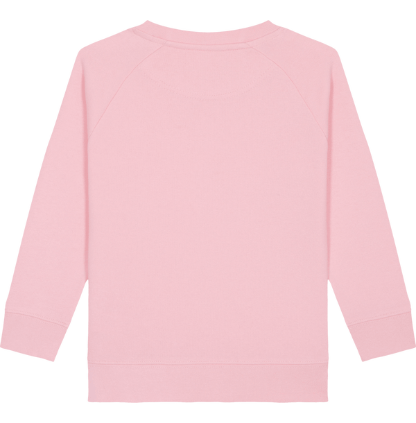 Sweat col rond enfant mini scouter dos Cotton Pink