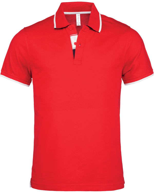 Neck Edge Polo Shirt Red / White / Navy