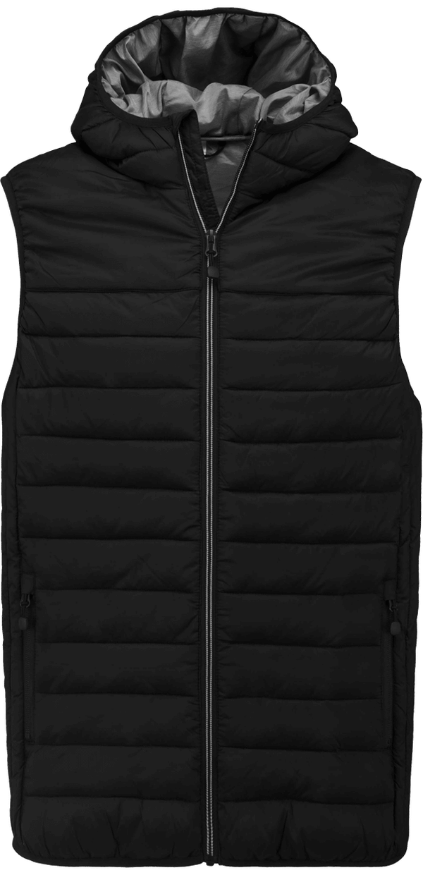 Daunenweste Mit Kapuze Bodywarmer | Unisex | Stickerei Black