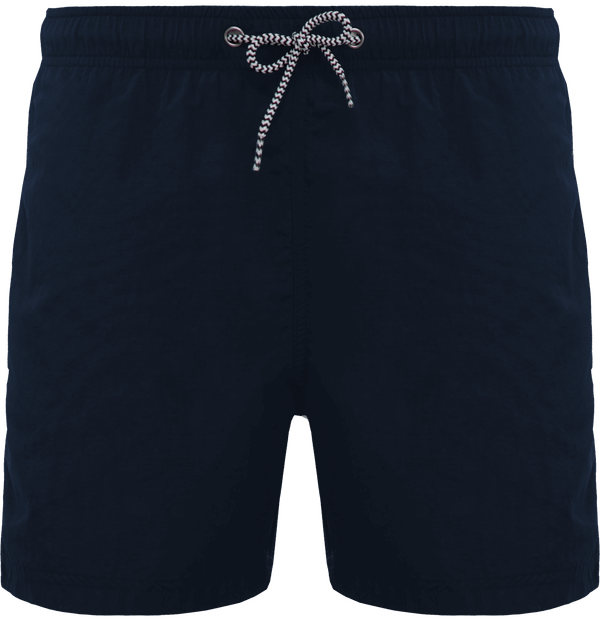 Short De Bain Homme | Cordon De Serrage Rayé | Broderie Et Flex Sporty Navy