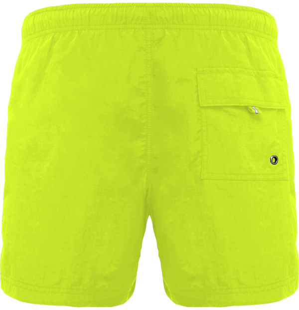 Short de bain lacet rayes dos Fluorescent Yellow