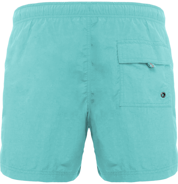 Short de bain lacet rayes dos Light Turquoise