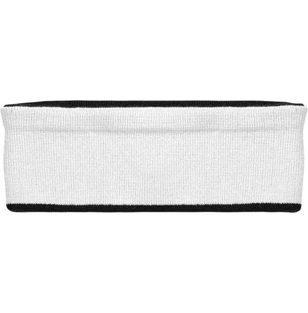 Bandeau De Sport Tête | Broderie | Maille Tricot Absorbante  Black / White