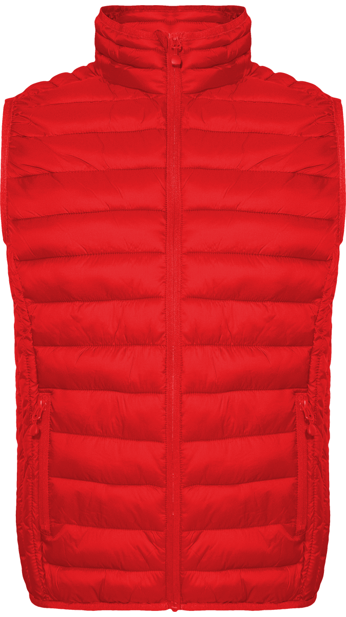 Men's Lightweight Sleeveless Down Jacket To Personalise Red