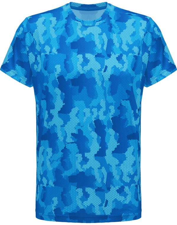 Tee shirt performance homme camouflage face Camo Sapphire