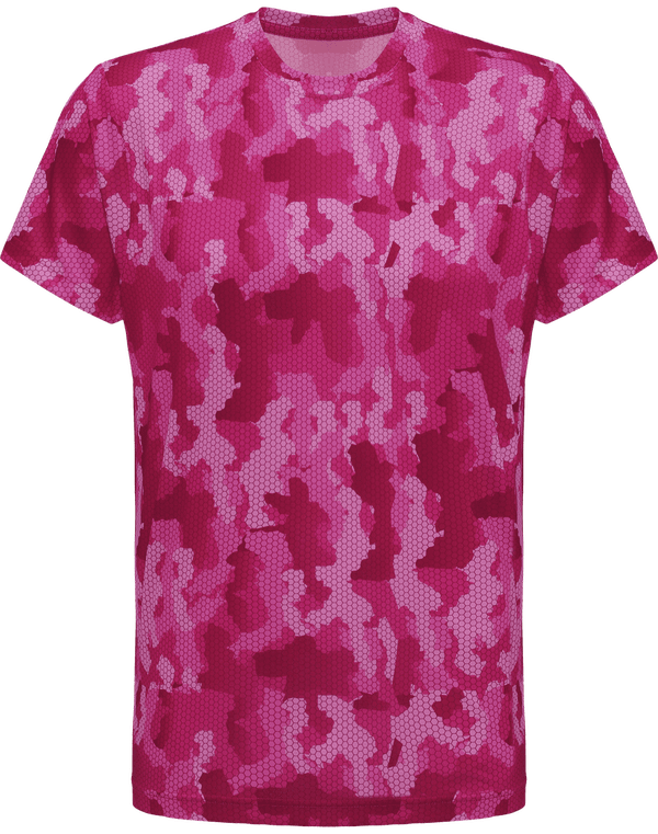 Tee shirt performance homme camouflage face Camo Hot Pink
