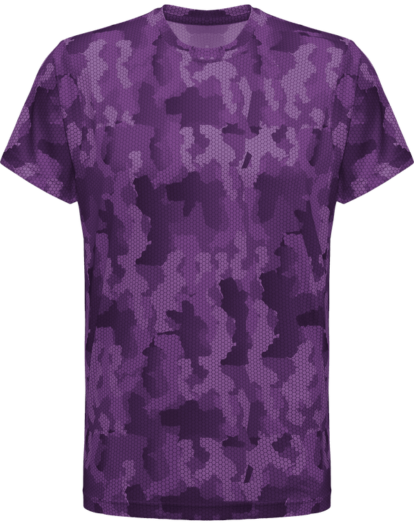 Tee shirt performance homme camouflage face Camo Purple