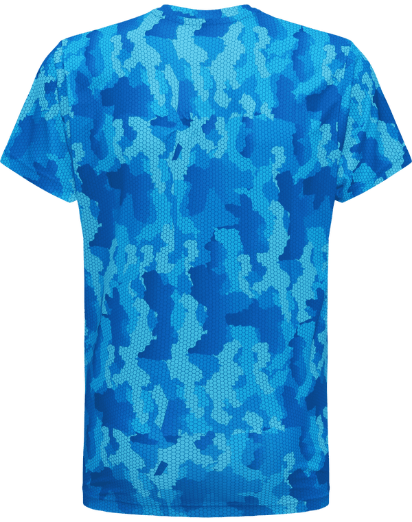 Tee shirt performance homme camouflage dos Camo Sapphire