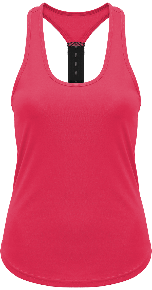 Debardeur performance femme laniere face Hot Pink