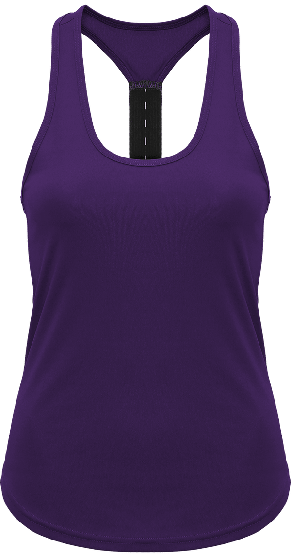 Debardeur performance femme laniere face Purple