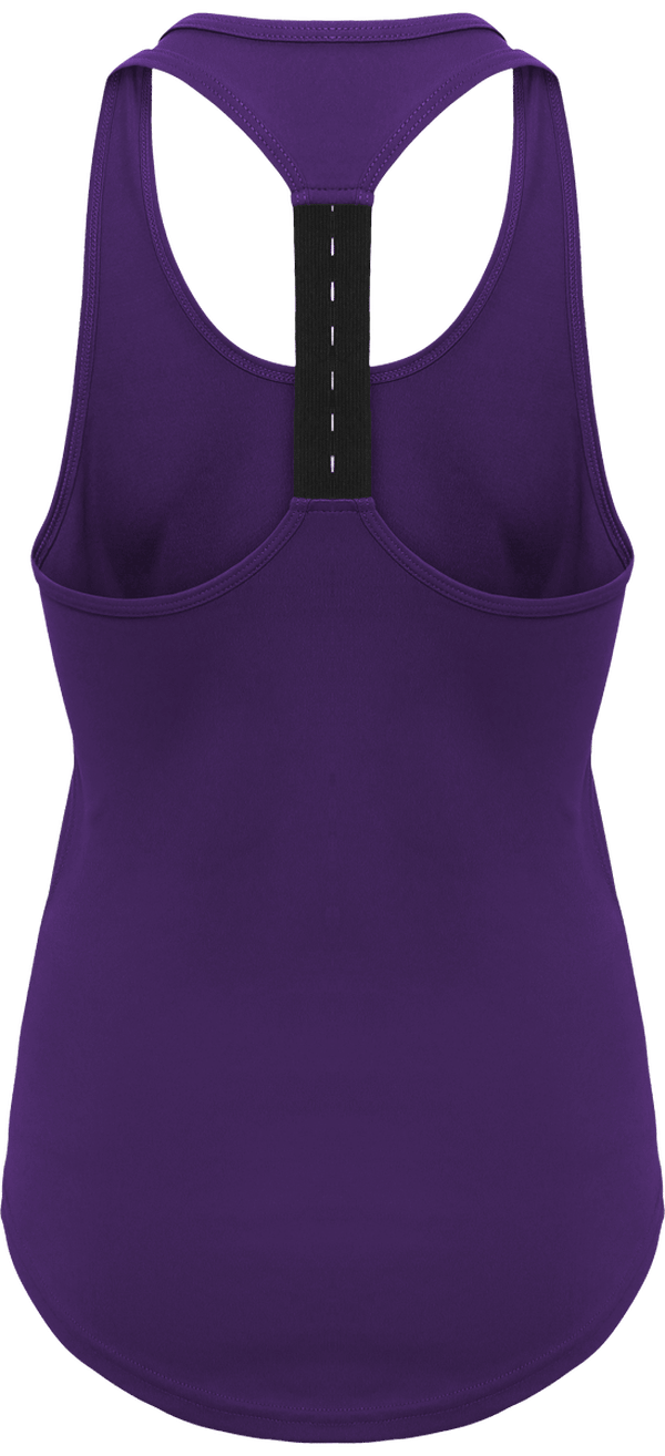 Debardeur performance femme laniere dos Purple