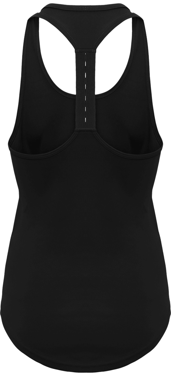 Debardeur performance femme laniere dos Black