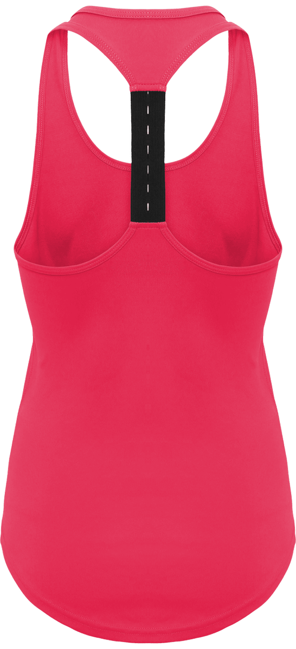 Debardeur performance femme laniere dos Hot Pink