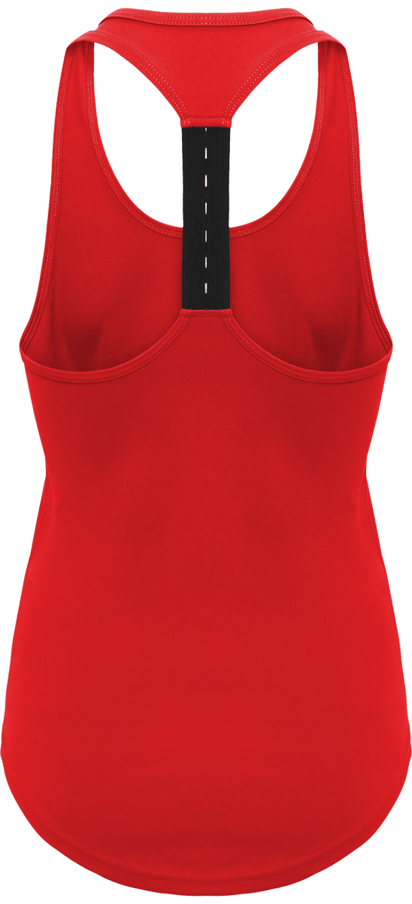 Debardeur performance femme laniere dos Fire Red