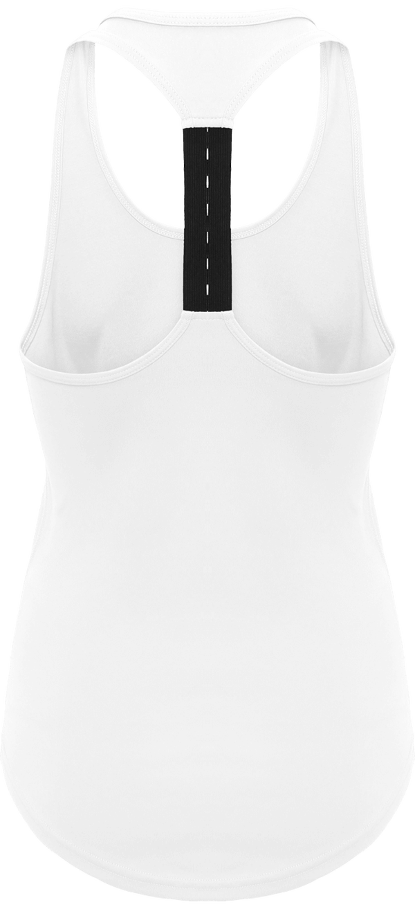 Debardeur performance femme laniere dos White