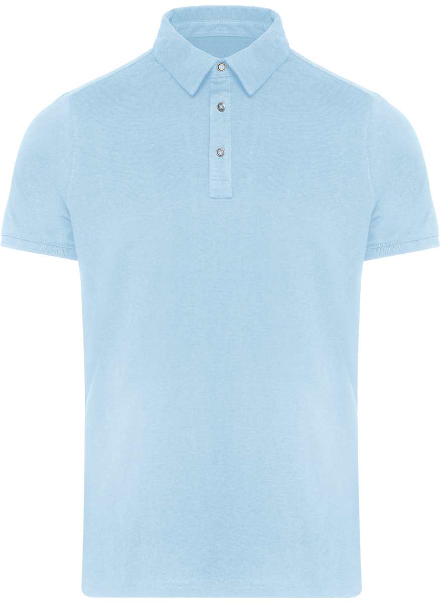 Polo Jersey Homme Personnalisable Sky Blue
