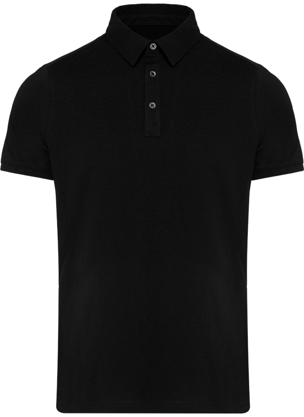 Polo jersey homme face Black