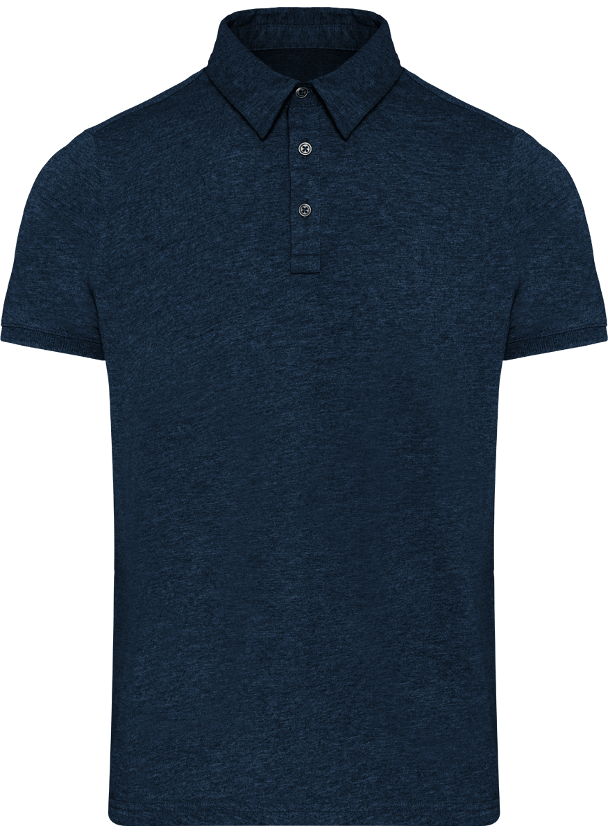 Polo Jersey Homme Personnalisable French Navy Heather