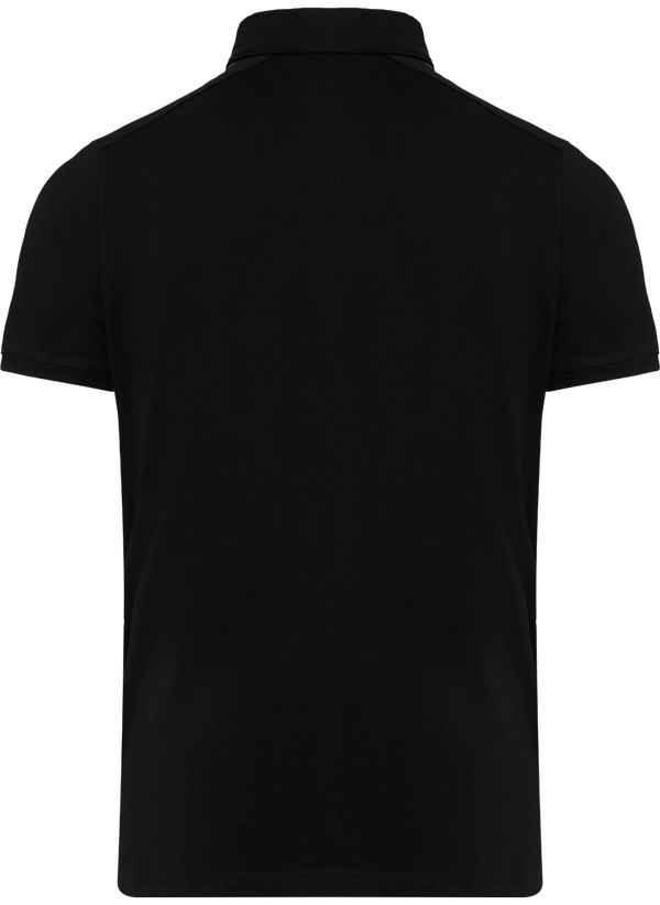 Polo jersey homme dos Black