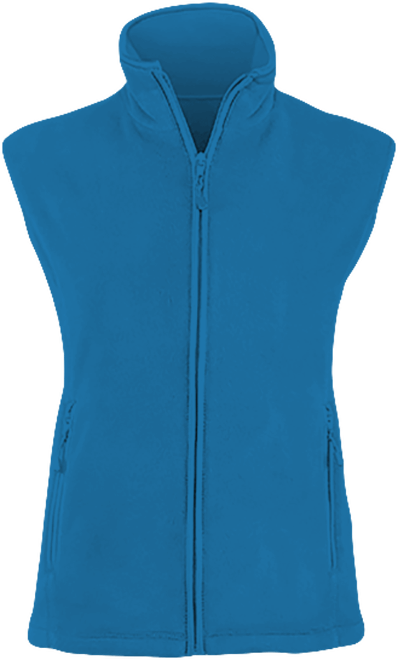 Fleece Jacket Women Sleeveless Tropical Blue
