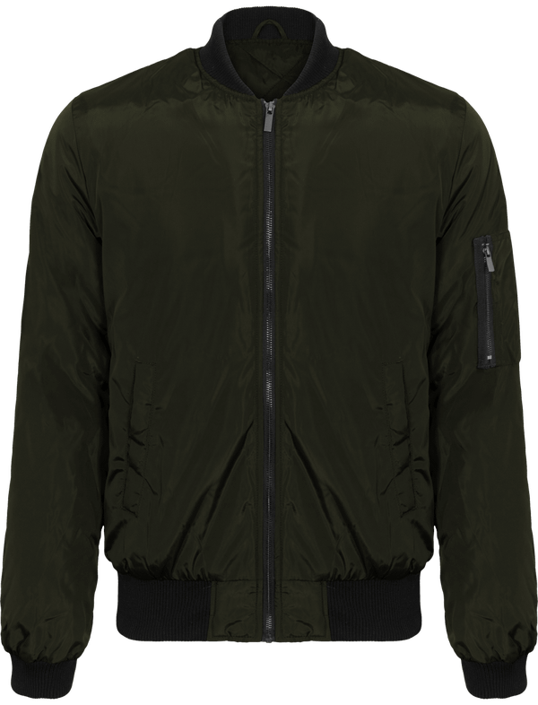 Blouson Bombers Homme -  Matelassé - Fermeture Zippée - K6122 Deep khaki