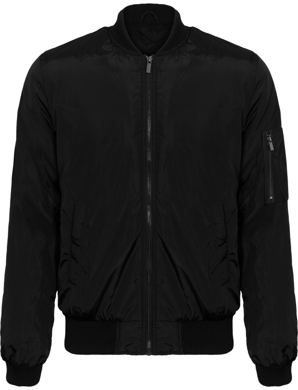 Blouson Bombers Homme -  Matelassé - Fermeture Zippée - K6122 Black