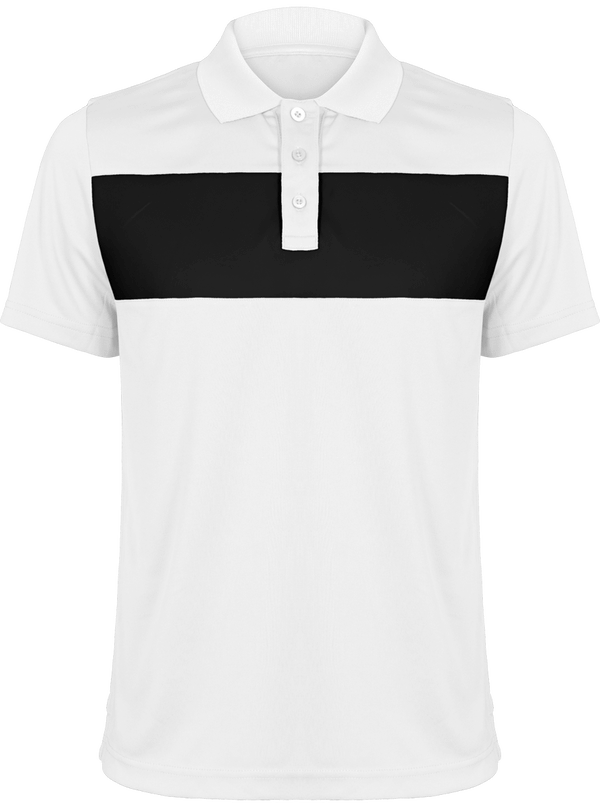 Polo sport manches courtes adulte plexus White / Black
