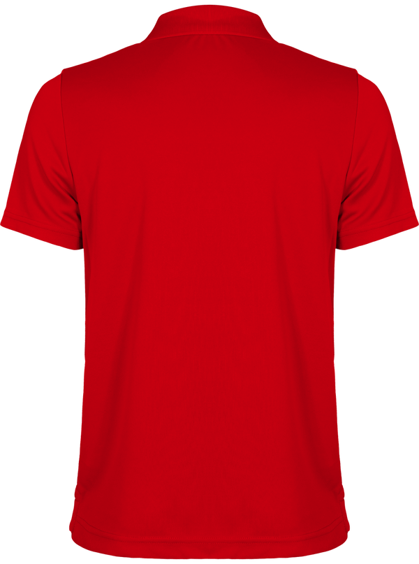 Polo sport manches courtes adulte dos Sporty Red / White