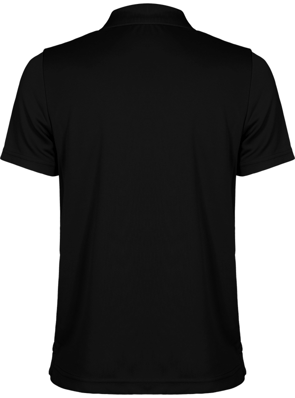 Polo sport manches courtes adulte dos Black / White