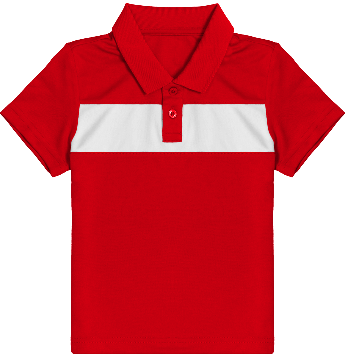 Polo Enfant De Sport | Broderie Et Impression Sporty Red / White