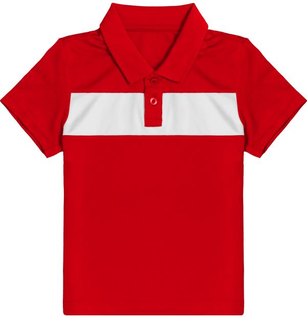 Polo Enfant De Sport | Broderie Et Impression Sporty Red / White