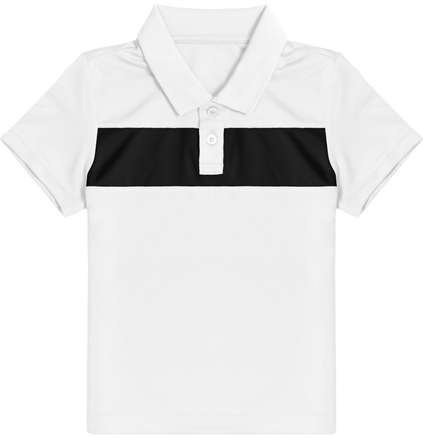 Polo Enfant De Sport | Broderie Et Impression White / Black
