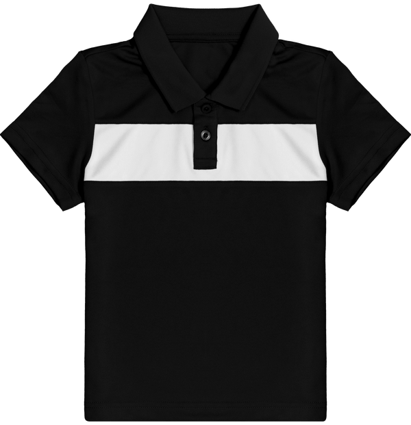 Polo Enfant De Sport | Broderie Et Impression Black / White
