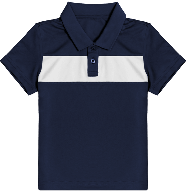 Polo Enfant De Sport | Broderie Et Impression Sporty Navy / White