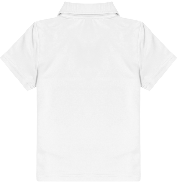 Polo sport manches courte enfant dos White / Black