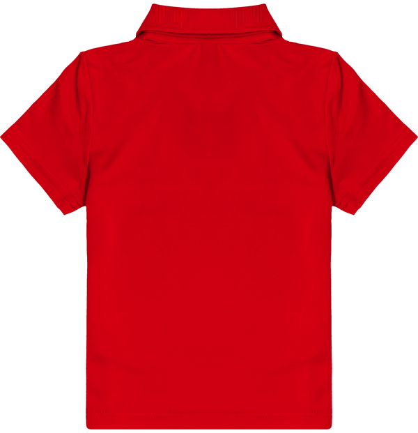 Polo sport manches courte enfant dos Sporty Red / White