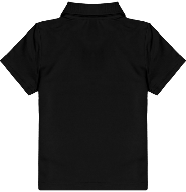 Polo sport manches courte enfant dos Black / White