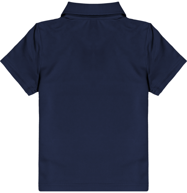 Polo sport manches courte enfant dos Sporty Navy / White