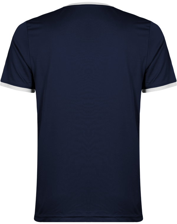 Maillot de sport manches courtes adultes dos Sporty Navy / White