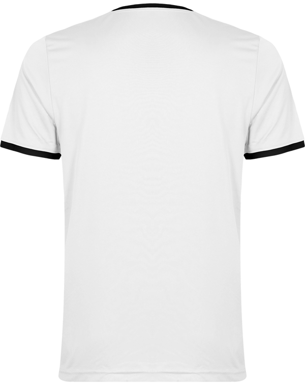 Maillot de sport manches courtes adultes dos White / Black