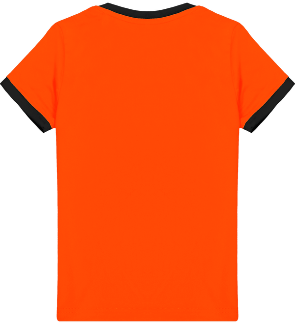 Maillot de sport manches courtes enfant dos Orange / Black